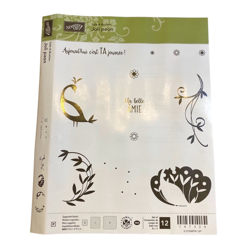 🍒 Stampin’Up! 🍒 “Joli paon” Stamp set.